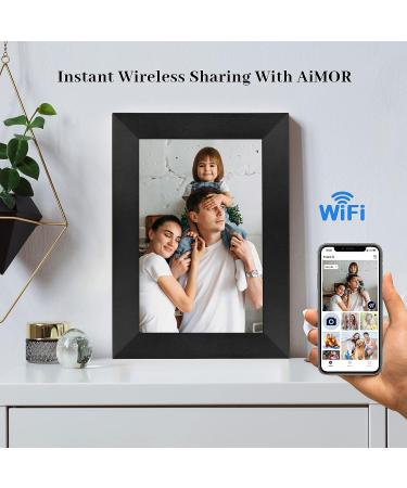 8 Inch WiFi Digital Photo Frame - HD Touch Screen, Smart Cloud Frame with 8GB Storage - AiMOR APP for Easy Remote Sharing - Buy Online on GoSupps.com