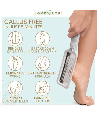 Love Lori Callus Remover Kit - Professional Foot Spa for Dead Skin Removal | Extra Strength Gel, Salon Foot File, Gloves - Home Pedicure Tools for Smooth Feet - Buy Online on GoSupps.com