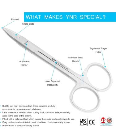 YNR England Premier Toe Nail Scissors Clippers Podiatry Chiropody StainlessSteel - Buy Online on GoSupps.com
