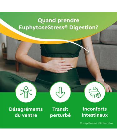 Euphytose Digestion & Anti Stress - Double Action Infoncort Intestinal & Anti Stress Adulte - Compl ment Alimentaire - Probiotique Flore Intestinale & D tox - Maxi Format 56 G lules programme 1 Mois - Buy Online on GoSupps.com