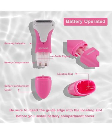 Kokoline Electric Razor for Women - Cordless Painless Body Hair Removal Shaver for Face, Underarms, Legs, and Bikini Area - Wet & Dry Shaver in Pink/Rose - Buy Online on GoSupps.com