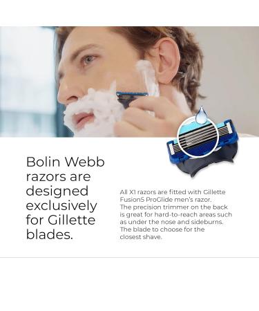 Bolin Webb X1 Razor & Stand - Matte Graphite Luxury Gift Set for Men | 5 Blade Cartridge for Smooth Shave - Buy Online on GoSupps.com