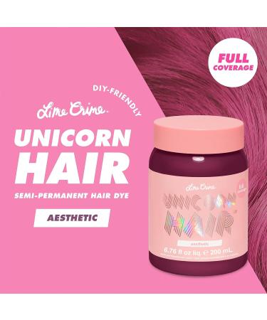 Lime Crime Unicorn Hair Dye: Mauve Full Coverage - Vegan & Cruelty-Free Semi-Permanent Color - Buy Online on GoSupps.com