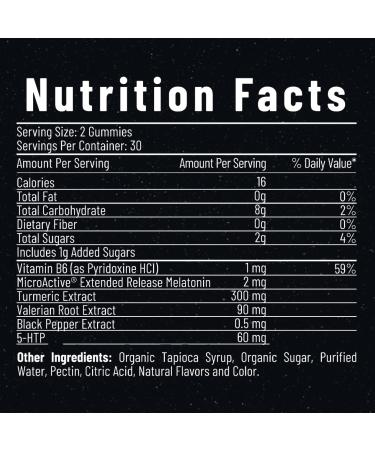 Nightly Extended Release Sleep Gummies - 2mg Melatonin with 5-HTP Valerian Root & Turmeric - All Night Sleep Support Blood Orange Flavor 100% Vegan 60 Count - Buy Online on GoSupps.com