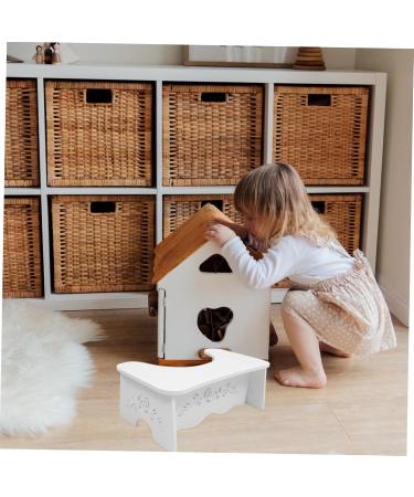 NOLITOY Children's Toilet Stool - Step Stool for Kids Bathroom Footstool Spa Booster Pad White - 47.5x27.5x17.5CM - Buy Online on GoSupps.com