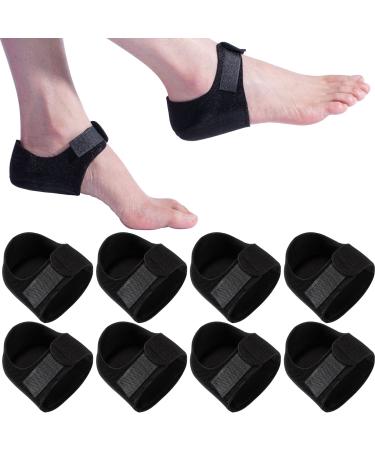 Sureio 10 Pcs Heel Protectors Gel Heel Cups for Heel Pain Plantar Fasciitis Gel Heel Pads Adjustable Heel Cushion Inserts Protectors Heel Support for Women and Men Foot Pain Relief Cracked Heels