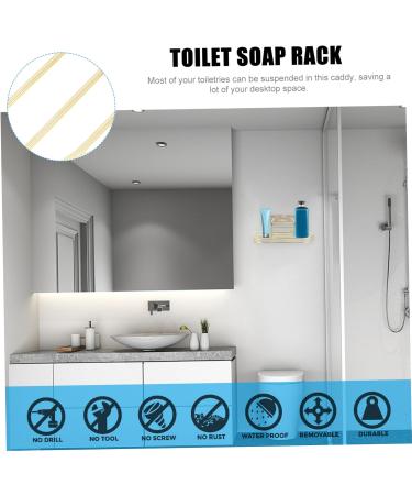Cabilock 2-Pack Toothbrush Holder & Dispenser - Wall-Mounted Toothpaste Organizer - Stylish Golden Bathroom Accessory (28x11.5x9cm) - Buy Online on GoSupps.com