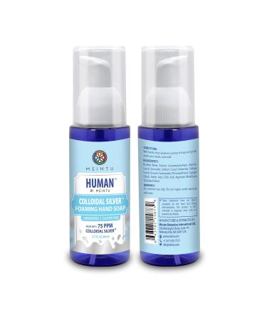 MEINTU Human Colloidal Silver Foaming Hand Soap - 75 PPM - Eliminates 99.99% of Germs Unscented Sulfate-Free 2.7oz Pump Bottle for All Skin Types - International Shipping Available - Buy Online on GoSupps.com