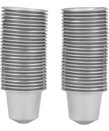 Capsules de caf Couvercles en Aluminium Joint Frais pour Dosettes de caf Autocollants et Brosse pour Usage Domestique 50 Pi ces Capsules de 15ml (Argent) - Buy Online on GoSupps.com