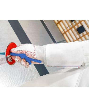 Foil Sword with Pistol Grip - Electric Fencing Weapon Set for Adults - Olympic Blade, Body Wire Socket, Guard Pad - Red/Blue (Right) - Buy Online on GoSupps.com