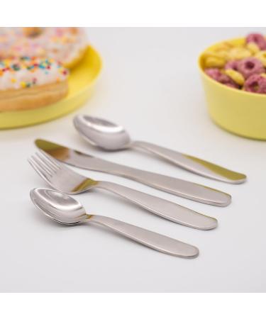 Laublust Children's Stainless Steel Cutlery Set - 4-Piece Baby Dishes | Ideal Gift for Kids | Durable Baby Eating Utensils - Buy Online on GoSupps.com