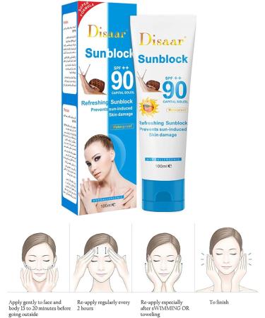 Farme | UVA-UVB Protective Cream SPF90++ | Face and Body Sun Care Sun Protection Waterproof Moisturizing Sunscreen Cream for Men Women 100 Ml - Buy Online on GoSupps.com