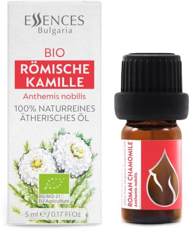 Essences Bulgaria Bio Roman Chamomile Essential Oil 5ml | 100% Natural & Vegan | Undiluted Bio-Certified Quality | Family Business | International Shipping Available - Buy Online on GoSupps.com