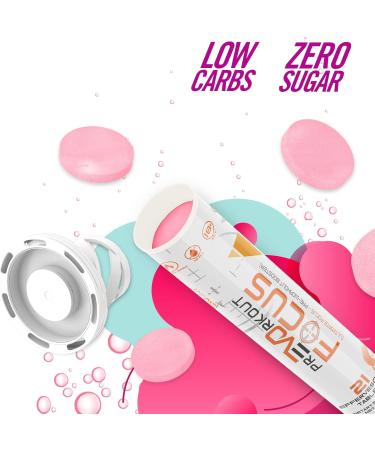 Shop Evolabs Pre-Workout Focus Booster Effervescent Tablets - Fizzy Bubblegum & Orange Flavor for Enhanced Focus Endurance & Reaction - 42 Tablets - Buy Online on GoSupps.com