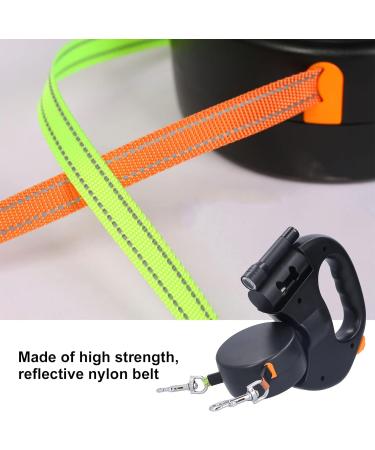 Rolleine 360 Rotatable Dog Leash for 2 Dogs - 3m Length Flashlight & Eco-Friendly Poop Bags | International Shipping Available - Buy Online on GoSupps.com