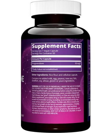 MRM Nutrition Pregnenolone 50mg - 60 Vegan Capsules for Hormonal Balance - Buy Online on GoSupps.com