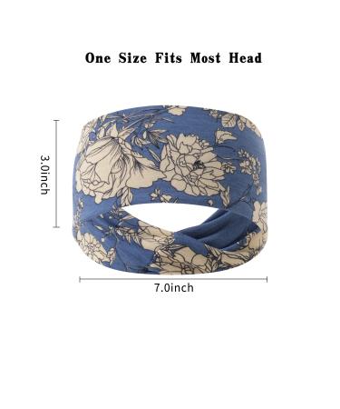 Cutifin Women's Sports Headbands 6 Pack - Wide-Brimmed Elastic Hair Bands for Yoga Workouts - Non-Slip Headscarves - Style 2 - Buy Online on GoSupps.com