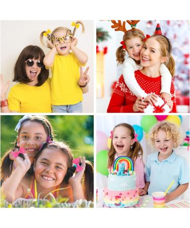 40 Pcs Hair Bows for Girls - Elastic Hair Bands Hair Accessories for Baby Kids Toddler Girls - Buy Online on GoSupps.com