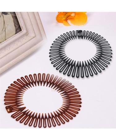 Comb Headband 4 Pieces Full Circular Stretch Comb Headband Flexible Zig Zag Headband Flexi Comb Headband Zigzag Hairband Plastic 90s Headband Zig Zag Hair Band for Women and Girls - Buy Online on GoSupps.com