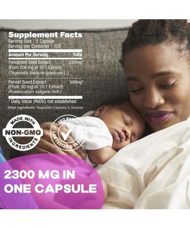 COMFY HEALTH Fenugreek Breastfeeding Capsules with Fennel for Lactation 2300 mg 120 Capsule 120 Servings Pills for Women Non-GMO Gluten Free Seeds Extract Supplements Fenugrec - Buy Online on GoSupps.com