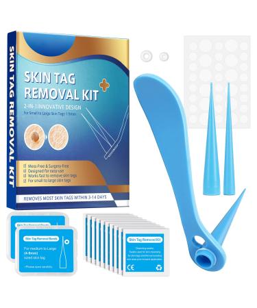 2-in-1 Skin Tag Kit Painless&Easy Skin Tag Kit Tools for Micro to Large Skin Tags (1-9mm) Safe for Most Body Parts at Home DIY