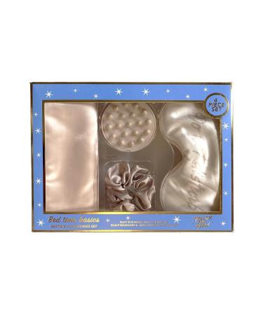 Holler And Glow Bedtime Basics Accessories Valentine's Day Set Limited Edition Sleep Eye Mask Silk Scrunchie Hair Growth Scalp Massager Satin Pillowcase Beauty Sleep For Women 4 Piece Gift Set - Buy Online on GoSupps.com