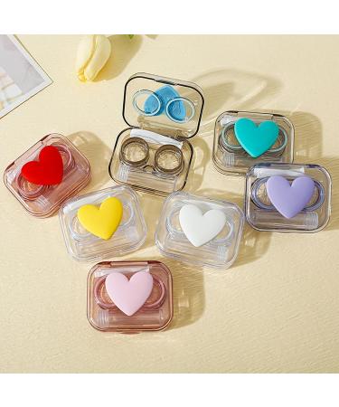 Heart-Shaped Portable Contact Lens Container Set - Leak-Proof Mini Box with Tweezers & Cleaner - Ideal for Travel - Green - Buy Online on GoSupps.com