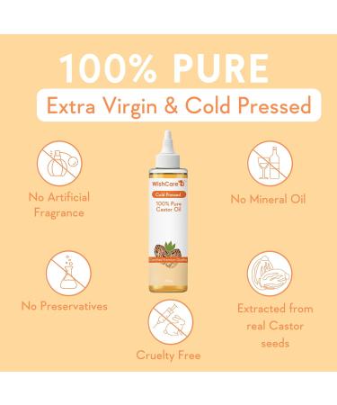 Premium Cold Pressed Castor Oil for Hair & Skin - 200ml | Organic Natural Fast Shipping Worldwide - Buy Online on GoSupps.com