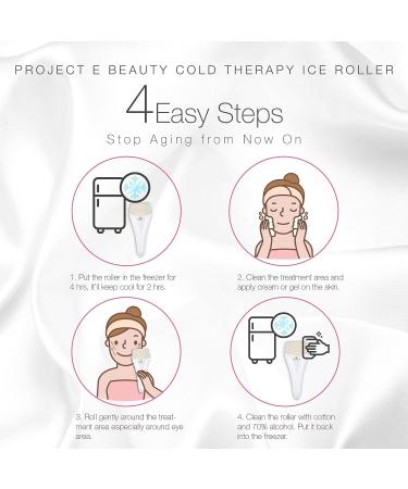 Project E Beauty Ice Roller: Depuff, Reduce Dark Circles, Tighten & Firm Skin, Diminish Wrinkles, Brighten Skin, Provide Pain Relief for Muscle Soreness & Redness - Buy Online on GoSupps.com