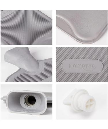HomeTop Premium Classic Rubber Hot Water Bottle Set | Luxurious Faux Fur Plush Fleece Cover (Nude Pink/Gray) - Perfect for Warmth & Comfort - Buy Online on GoSupps.com