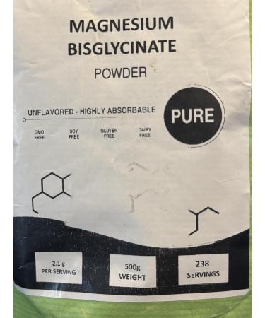 Magnesium Bisglycinate Powder High Absorption Chelated Magnesium Supplement Unflavored Gentle on Stomach Daily Mineral Support 500 g (17.6 oz) - Buy Online on GoSupps.com