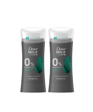 Dove Men+Care Deodorant Stick for 72h odour protection Eucalyptus + Birch with 0% Aluminium 74g x 4 pack Eucalyptus 74 g (Pack of 4)