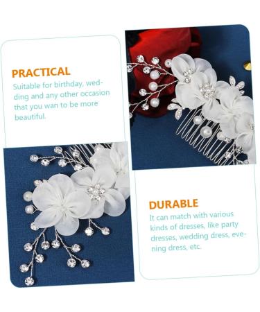 SOESFOUFU Bride Hair Comb Flower Side Hair Comb Tiara for Hair Accessory for Flower Hair Accessories Hair Accessory Floral Hair Accessories Rhinestones Bride The Flowers Pearl - Buy Online on GoSupps.com