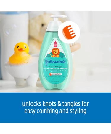 Johnson's No More Tangles 2-in-1 Detangling Shampoo & Conditioner for Kids | Gentle Tear-Free Hypoallergenic | 20.3 fl. oz - International Shipping Available - Buy Online on GoSupps.com
