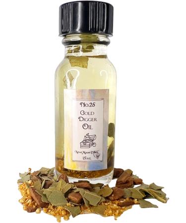 Gold Digger Oil by New Moon Vibes - Wealth Money Prosperity Abundance Success Luck Fortune - Spells Rituals Conjure - Handmade with Essential Oils & Herbs - Wicca Pagan Hoodoo Magick - Buy Online on GoSupps.com