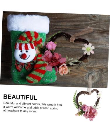 Zerodeko 4 Pcs Para De Mujer Interior Home Decoration Simulation Wreath Wicker Garland Christmas Rattan Wreaths Floral Wreath Heart Shape Garland Wedding Wooden Artificial Flower Car Door - Buy Online on GoSupps.com