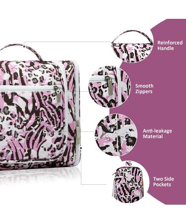 OMYSTYLE Hanging Travel Toiletry Bag - Large Leopard Organizer for Men & Women - Perfect for Cosmetics & Shower Essentials - Buy Online on GoSupps.com
