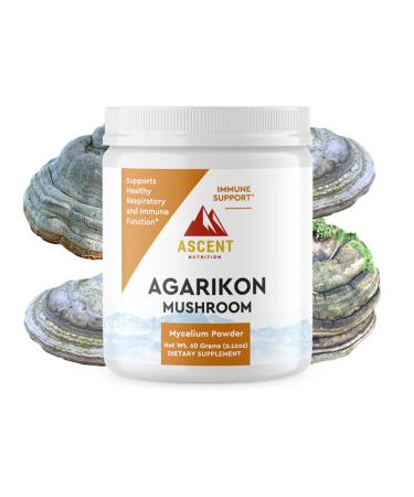 Ascent Nutrition Organic Agarikon Mushroom Powder | Supports Healthy Respiratory and Immune Function | Mycelium Powder | 30 Servings