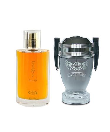 Choco Musk&Invincible Grey Men s Cologne-Rich Chocolate & Musk Eau De Toilette Long-Lasting Scent Perfume for Men Elegant Bottle 3.4 Fl Oz Fragrance for Refined Occasions Choco Musk&Invincible Grey 2.53 Fl Oz (Pack of 2)