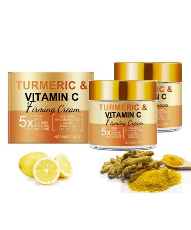 Generisch Turmeric Face Cream with Vitamin C Powerful 10% Vitamin C Face Cream for Dark Spots Anti-Aging Skin Firming Vitamin C Cream for