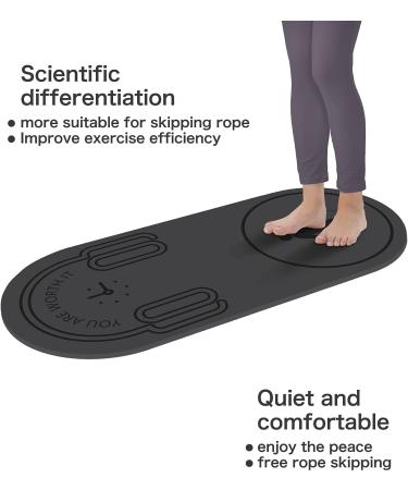 LERYG 8mm Jump Rope Mat - Durable Non-Slip Exercise Mat for Home Gym - 55 x 24 inches, Gray - Buy Online on GoSupps.com