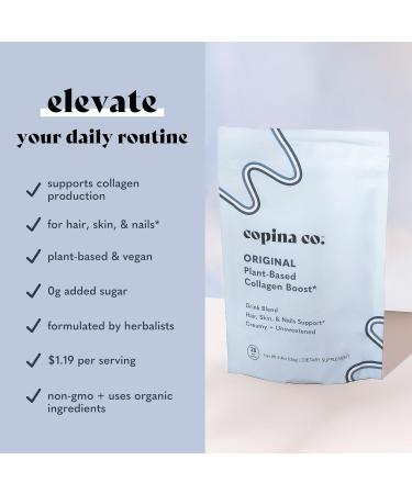 Copina Co. Original Vegan Collagen Booster Creamer Mix: Plant Based Collagen Support Smoothie Drink Vegan Creamy Blend | Original Flavor | 3 Bags - 25 Servings per Bag - Buy Online on GoSupps.com