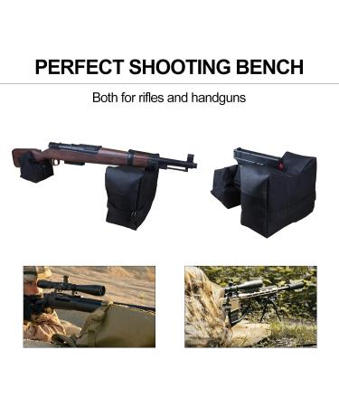 KOSIBATE Shooting Rest Bag w/ Rear Squeeze Bag - Gun & Rifle Sandbag for Precision Shooting | Black - Buy Online on GoSupps.com