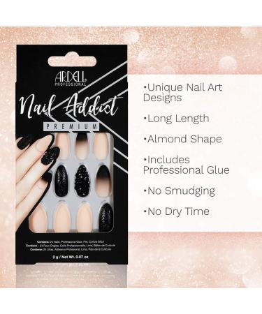 Ardell Nail Addict Premium Black Stud & Pink Ombre - 0.07 oz (2g) - Trendy Nail Art - Buy Online on GoSupps.com