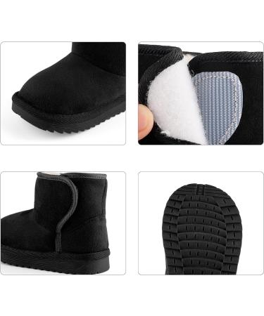 MK MATT KEELY Baby Winter Snow Boots - Unisex Plush Booties, 6 UK Child, Black - Buy Online on GoSupps.com