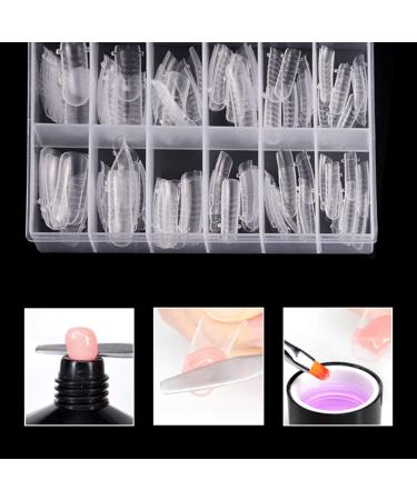 120 Pieces Artificial Fingernails Set - Dual-Ended Acrylic Brush & Nail Tip Clips for DIY Nail Art - Perfect for Women & Girls - Buy Online on GoSupps.com