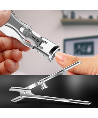 No Splash Design Nail Clippers for Thick Nails | SZQHT Ultimate Grooming Solution | Wide Jaw Toenail Clippers & Stainless Steel Nail Files for Men Seniors Elders - Buy Online on GoSupps.com