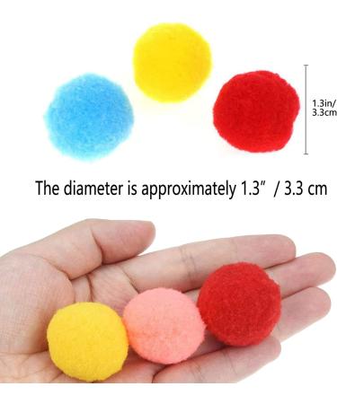 VOVIGGOL 30pcs Cat Toy Balls - 3CM Soft Pompom Balls in 10 Colors for Indoor Cats | Interactive Quiet Play & DIY Crafts - Buy Online on GoSupps.com