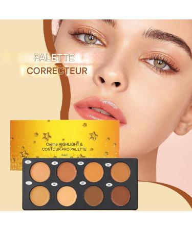  Penlimly Cream Contour Palette 8 Long-Lasting Full-Coverage Shades for Cosmetics Cream Contour Concealer and Color Correcting Palette | For Home Dormitory - Buy Online on GoSupps.com