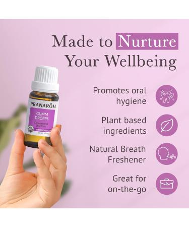 Pranarom - Gumm Dropps Essential Oil for Teeth & Gum Health Natural Mouthwash for Oral Care Pure & Organic Essential Oils (Peppermint Thyme Clove Lemon & Cinnamon) 15 ml 0.5 Fl Oz (Pack of 1) - Buy Online on GoSupps.com